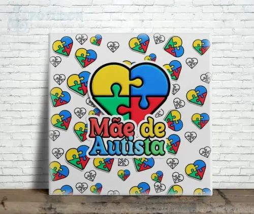 Azulejo Personalizado - Mãe de Autista