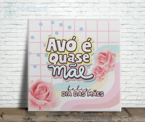 Azulejo Personalizado - Avó É Quase Mãe