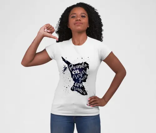 Camiseta Branca - Quando eu crescer quero ser Criança