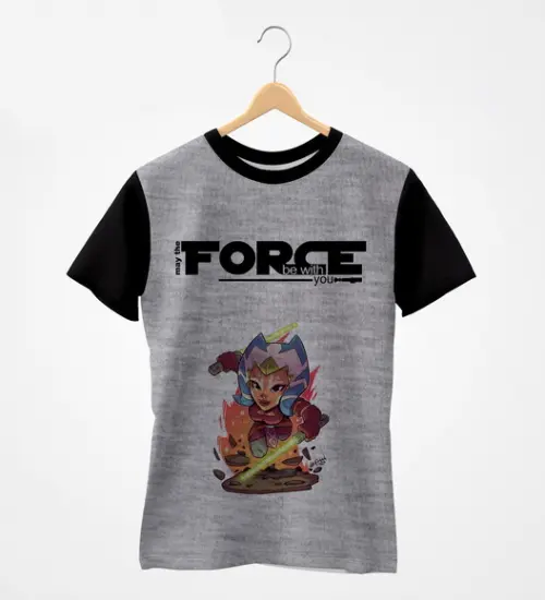 Camiseta Raglan - Coleção StarWars - Ahsoka Tano