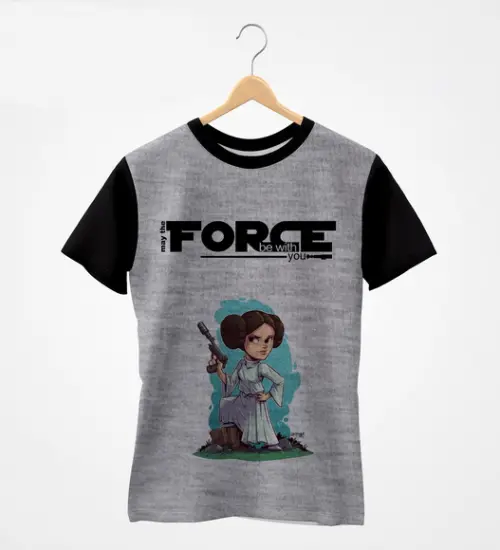 Camiseta Raglan - Coleção StarWars - Leia