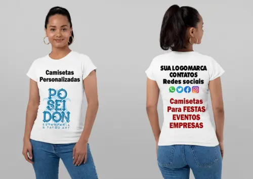 Camisetas Brancas Personalizadas