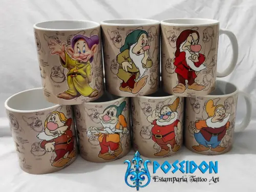Caneca Branca - Coleção 7 Anões - Branca de Neve