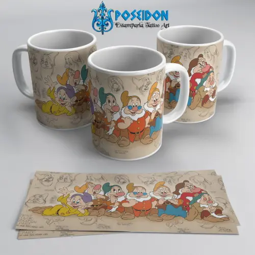 Caneca Branca - Coleção 7 Anões - Grupo