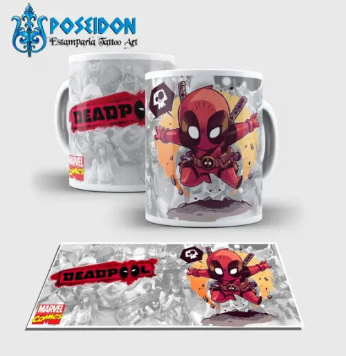 Caneca Branca - Coleção MARVEL - Deadpoll