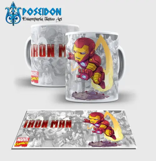 Caneca Branca - Coleção MARVEL - Homem de Ferro
