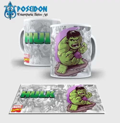 Caneca Branca - Coleção MARVEL - Hulk