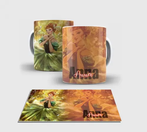 Caneca Branca - Coleção Princesa - Anna