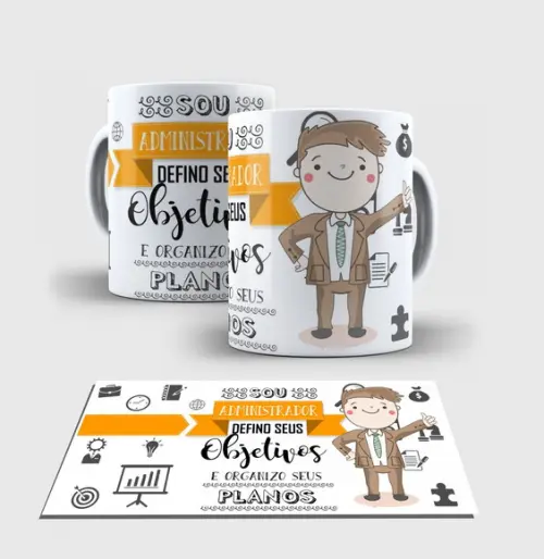 Caneca Branca - Coleção Profissões - ADMINISTRADOR