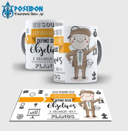Caneca Branca - Coleção Profissões - ADMINISTRADOR