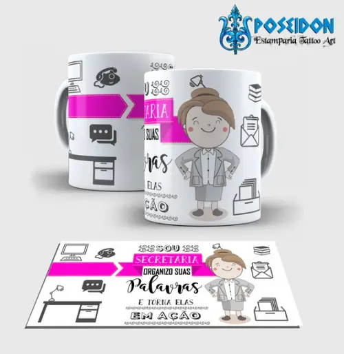 Caneca Branca - Coleção Profissões - SECRETARIA