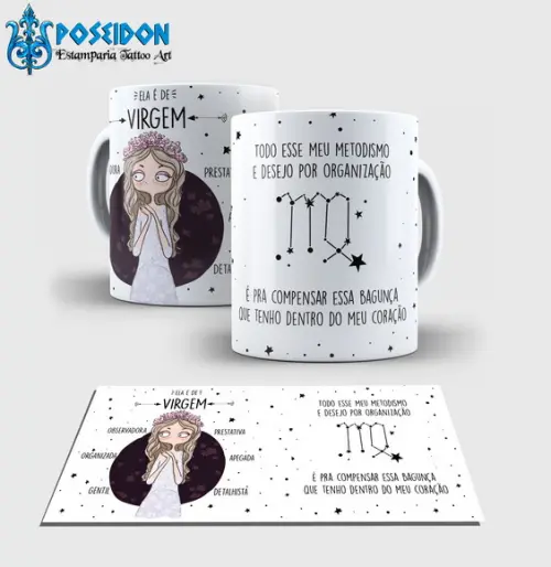 Caneca Branca - Coleção Signos - VIRGEM