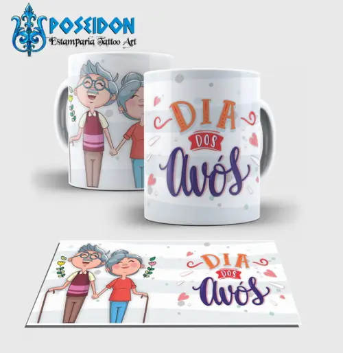 Caneca Branca - Dia dos Avós - Modelo Especial