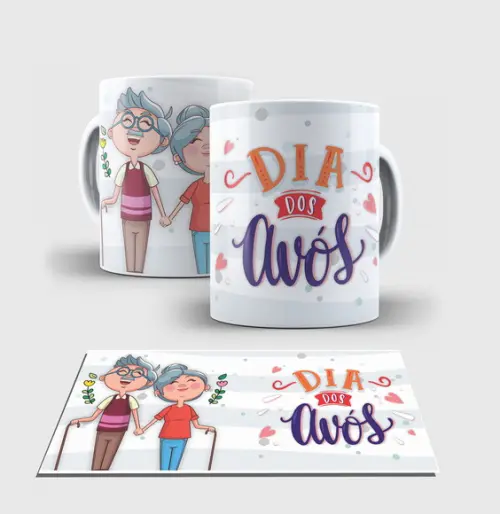 Caneca Branca - Dia dos Avós - Modelo Especial