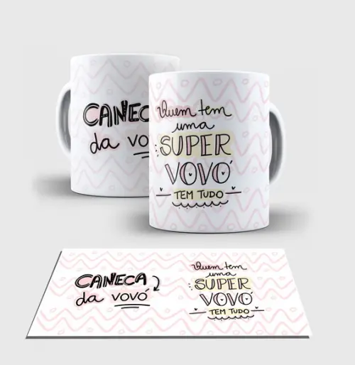 Caneca Branca - Dia dos Avós - Modelo3