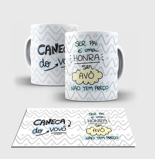 Caneca Branca - Dia dos Avós - Modelo3