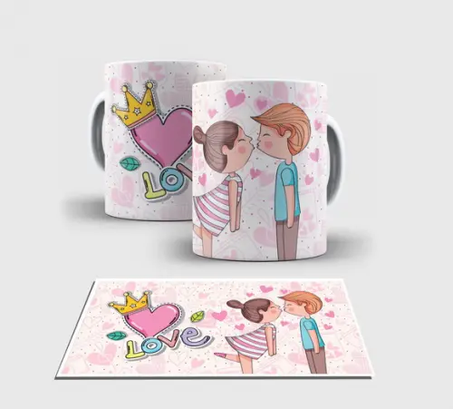 Caneca Branca - Dia dos Namorados arte 01