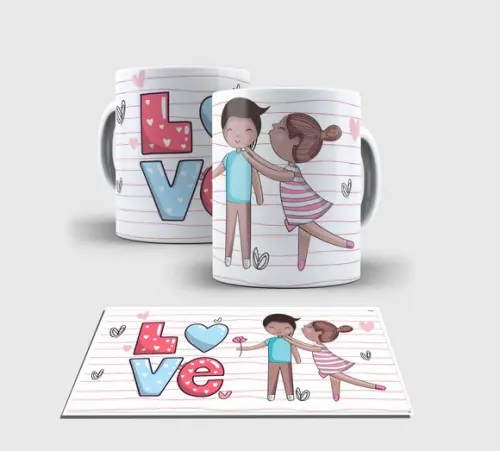 Caneca Branca - Dia dos Namorados arte 04