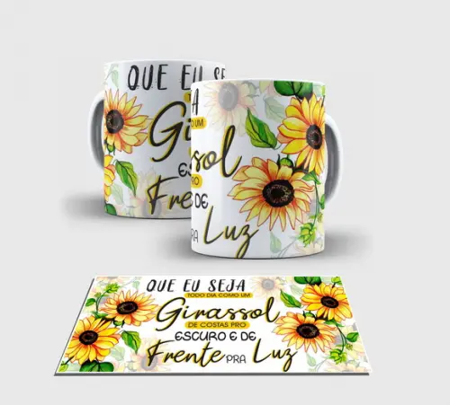 Caneca Branca - Girassol