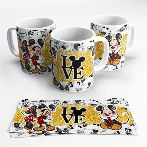 Caneca Branca - Mickey Love