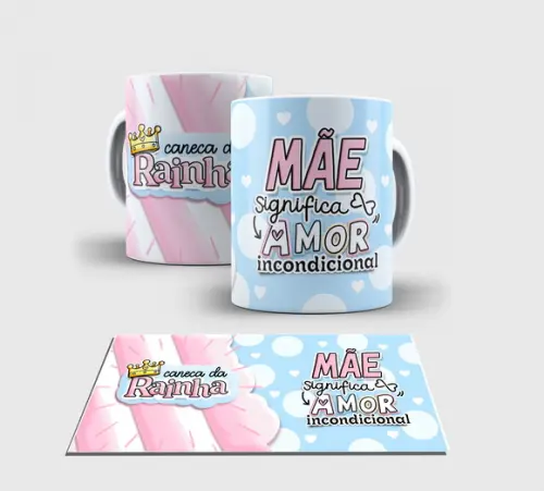 Caneca Branca -feliz Dia das Mães