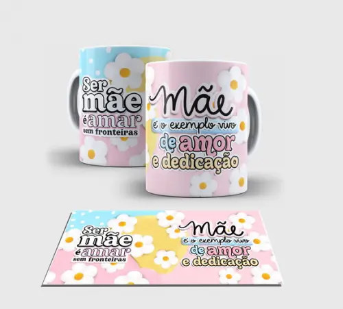 Caneca Branca -feliz Dia das Mães A5