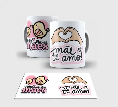 Caneca Branca -feliz Dia das Mães A9