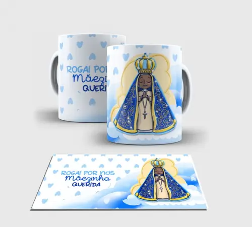 Caneca Branca -nossa Senhora Aparecida Ns5
