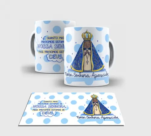 Caneca Branca -nossa Senhora Aparecida Ns6