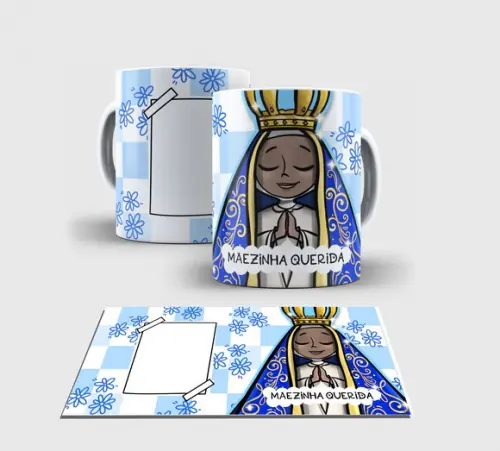 Caneca Branca -nossa Senhora Aparecida Ns7