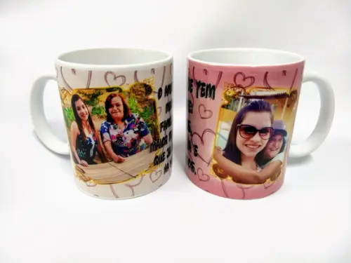 Caneca Branca Personalizada - FOTOS & MOMENTOS