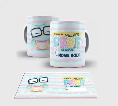 Caneca Branca Personalizada - Melhor Professora