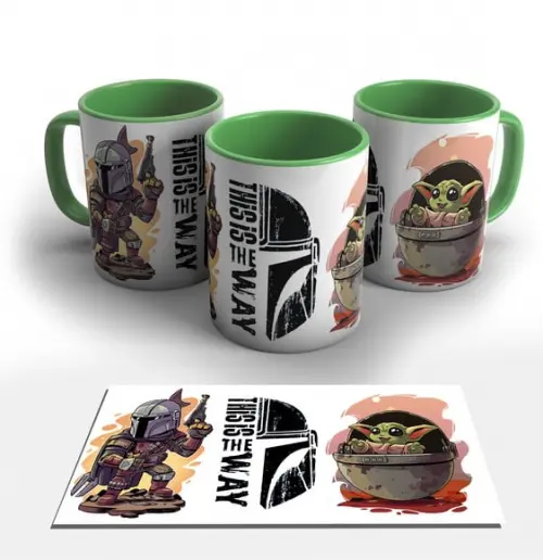 Caneca Colorida - Mandaloriano E Groo