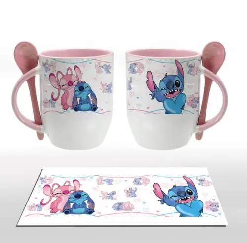 Caneca com colher personalizada - Sticht e Angel