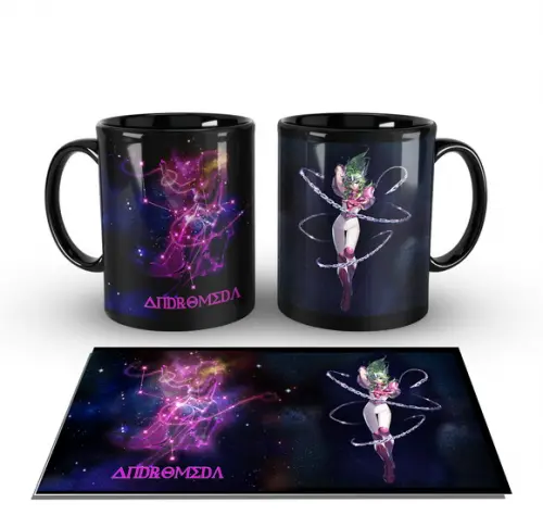 Caneca Preta - Cavaleiros de Bronze - Andromeda Shun
