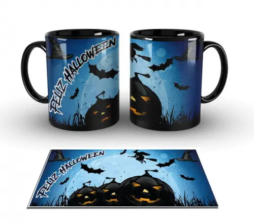 Caneca Preta - Halloween - Art02