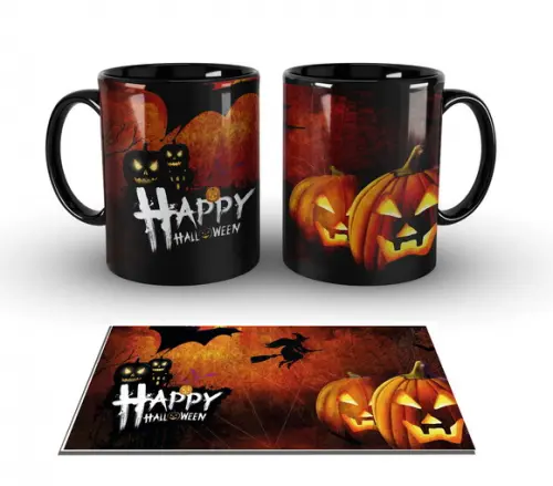 Caneca Preta - Halloween - Art01