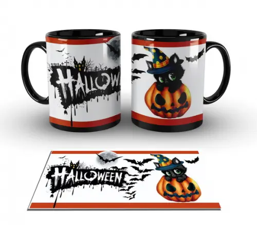 Caneca Preta - Halloween - Art04