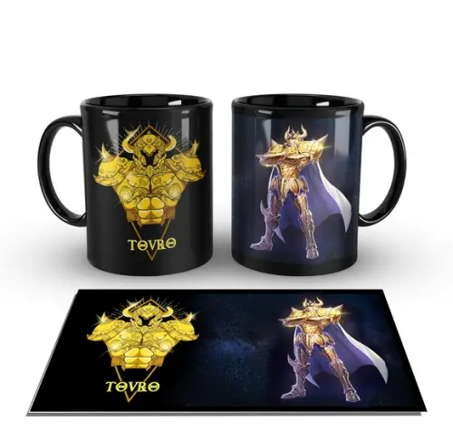 Caneca Preta - SIGNOS - Cavaleiros de Ouro - TOURO