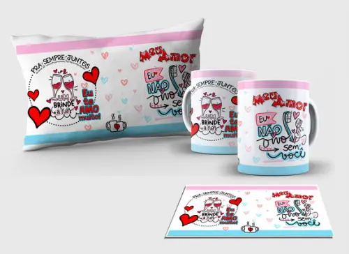 Kit Almofada e Caneca - Love1