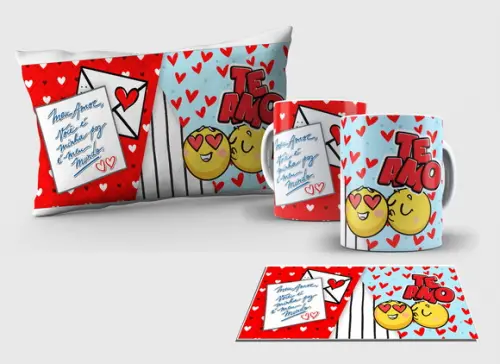 Kit Almofada e Caneca - Love4