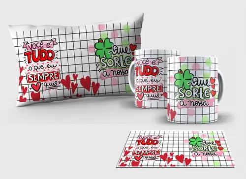 Kit Almofada e Caneca - Love2