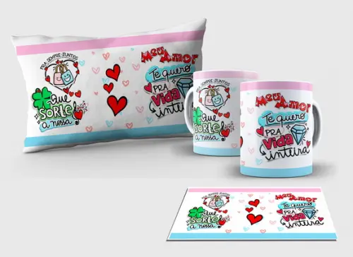 Kit Almofada e Caneca - Love11