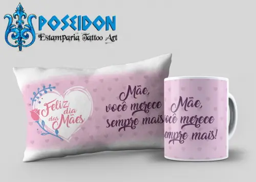 Kit Caneca + Almofada Personalizada "dia das Mães"