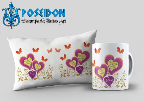 Kit Caneca + Almofada Personalizada dia das Mães