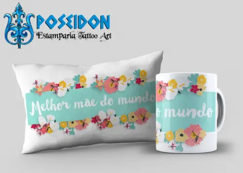 Kit Caneca + Almofada Personalizada "Dia das Mães"