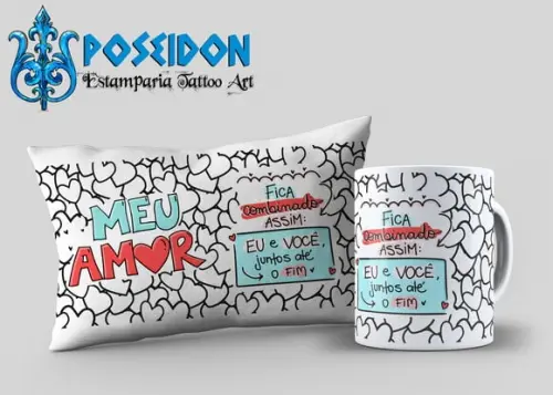 Kit Caneca + Almofada Personalizada "Dia dos Namorados"