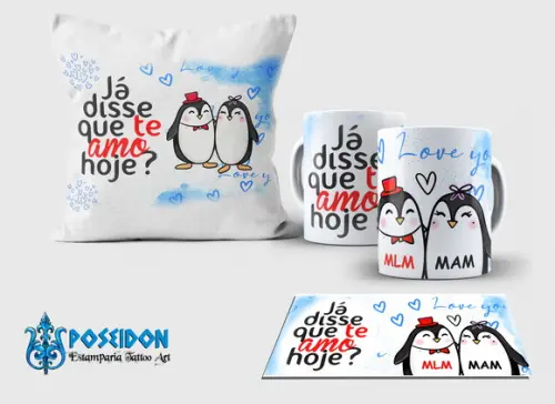 Kit Caneca + Almofada Personalizada "Dia dos Namorados" 008
