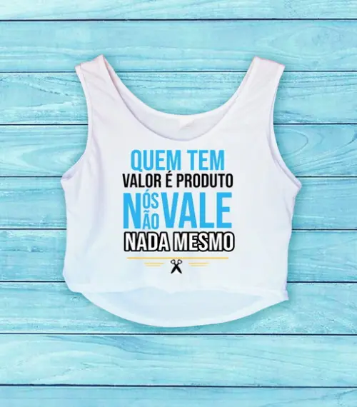Regata Cropped "frases de Carnaval"