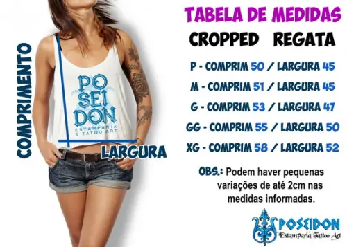 Regata Cropped Personalizada